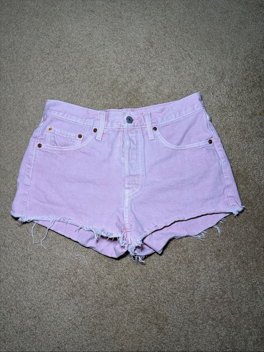Levi’s 501 Pink Jean Shorts